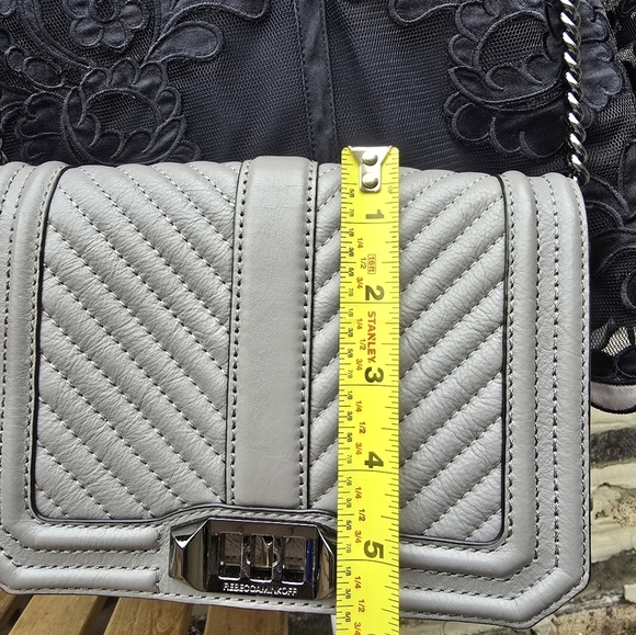 Rebecca Minkoff Light Gray Quilted Crossbody - Picture 4 of 5